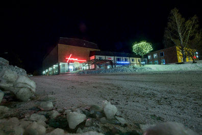 Vinternattbild på Forum biograf